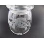 IncisoArt Hand Etched Vibe Storage Jar Sandblasted (Sand Carved) Glass Handmade USA Custom (Sea Turtles Waves, 27 Ounce (798ml))