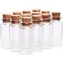 2Pcs 2250MM 10ML Glass Bottles Wishing Floating Bottle Empty Sample Storage Jars with Cork Stoppers - Transparent