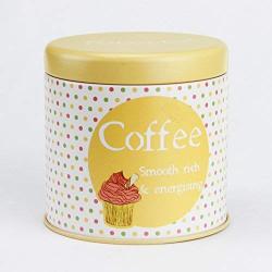 Nicoles Workshop Colorful Dot Mini Storage Metal Jar,Covered,&quotCoffee",Yellow