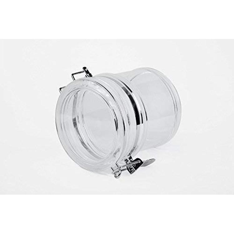 Clear Acrylic Airtight Jar Canister with Locking Clamp Lids 70