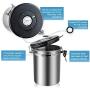 Stainless Steel Airtight Sealed Canister With Spoon Coffee Flour Sugar Container Holder Can Storage Bottles Jars For Coffee Bean,12.8X12.8X15Cm A