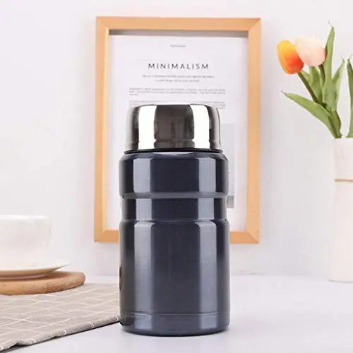 Thermos Stainless Food Flask 710ml,Leakproof Vacuum Food Containers Lunch Box With Folding Spoon (Color : Blue) Thermos Stainless Food Flask 710ml,Leakproof Vacuum Food Containers Lunch Box With Folding Spoon (Color : Blue)