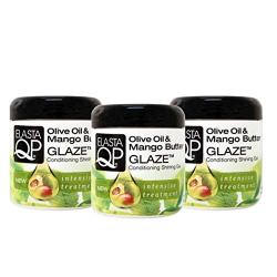 Elasta QP Glaze Mango Butter Moisturizer (3 Pack) - For Softer Fuller Looking Hair, Intensive Treatment, Strengthens, Thermal Protecting, Moisturizing, Adds Shine, 6 oz