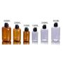 VASANA 100ml/3.4oz Empty Refill Plastic Squeeze Bottles with Black Flip Cap Cosmetic Makeup Essential Oil Water Shampoo Shower Gel Liquid Body SoapStorage Holder DIY Beauty Tool Pack of 2 (Clear)