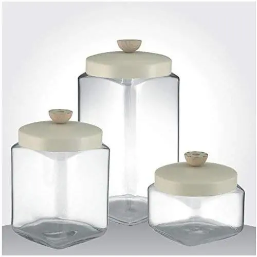 Italo Ottinetti Square Glass Jar Matte White Lid 0.5 Litre Aluminum, Metallic, One Size Italo Ottinetti Square Glass Jar Matte White Lid 0.5 Litre Aluminum, Metallic, One Size
