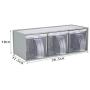 DUDDP Storage Spice lar set Spice jar rack 3pcs Clear Seasoning Rack Spice Jar Boxes Pepper Herb Salt Storage Container Transparent Condiment Bottle Kitchen