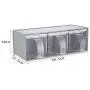 Klare Gewürzspeicher-Set Spice Jar Rack 3pcs Gewürzdose Lagerbox für Pfeffer Kräuter Salz Transparente Gewürzflasche Küchenregal