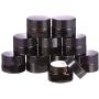 BENECREAT 10 Pack 5g Round Amber Glass Cream Jars Cosmetic Glass Jars with Leak-Proof Gasket for Lotion, Cream and Other Beauty Product