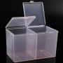 2 Colors Clear Compartments Holder Organizer Container Gel Polish Remover Cleaning Cotton Pad Swab Storage Box,pink