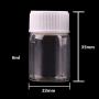 5ml 6ml 7ml 10ml 14ml Mini Clear Glass Bottles With White Plastic Screw Cap Empty Spice Bottles Jars DIY Crafts Vials,5ml