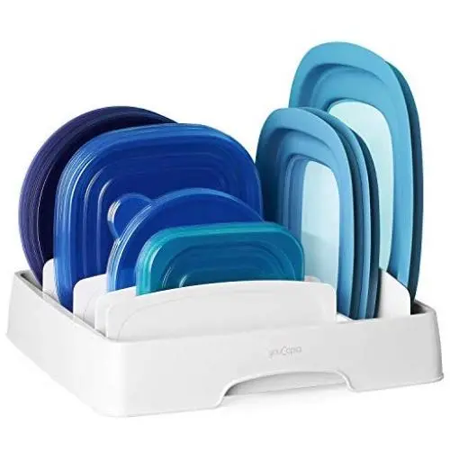 YouCopia 50172 StoraLid Food Container Lid Organizer, Medium, White YouCopia 50172 StoraLid Food Container Lid Organizer, Medium, White