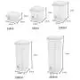 Airpow Clear Food Storage Containers | Square Plastic Jars with Lids Bulk Food Storage, Art Supplies, Cosmetics Milk Powder Space Saving (A-240ml)