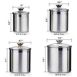 Cooks Standard 02553 4-Piece Canister Set, 4 pcs, Stainless Steel