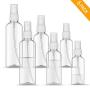 Afootry Small Plastic Spray Bottle - 6 Pack Clear Empty Fine Mist Mini Spray Bottles for Cleaning, Travel Bottle Refillable Liquid Containers (2x1 oz,2x2 oz,2x4 oz)