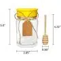 Bouteilles de miel en verre 240 ml (12 oz) - 20 pièces avec couvercles, pour stockage et service du miel sur vos aliments ou boissons préférés, avec étiquette à craie supplémentaire et 20 cuillères à miel incluses.