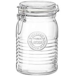 Bormioli Rocco Officina 1825 Glass Storage Jar with Airtight Clip Lid - 1 Litre