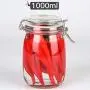 Bouteilles de stockage en verre 1 pièce, 500/750/1000/1500 ml avec couvercle, pot à miel, pot à bonbons, conteneur de rangement en verre pour cuisine. Bouteilles de stockage en verre 1 pièce, 500/750/1000/1500 ml avec couvercle, pot à miel, pot à bonbons, conteneur de rangement en verre pour cuisine.