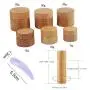 Leere Bambus Lippenstiftdosen, Nachfüllbare Lippenbalsam- oder Lippengloss-Tubes, Handgemachte Gesichtspflege-Löffel Kosmetikbehälter-Gläser Make-up-Werkzeug-Set