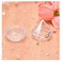 RONRONS 30 Pieces 5 Gram Diamond Shaped Cosmetic Containers Empty Clear Travel Jar Pot
