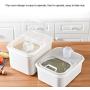 Zerone Rice Storage Bin, Plastic Sealing Flip cover Shuttered Rice Storage Bin Environmental Kitchen Storage Box 10kg