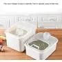 Zerone Rice Storage Bin, Plastic Sealing Flip cover Shuttered Rice Storage Bin Environmental Kitchen Storage Box 10kg