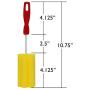 Roots & Branches VKP1143 Canning Jar Cleaning Brush, Bright Yellow with Red