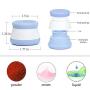 CNYMANY 5 pcs Travel Squeeze Bottles Containers Leak-proof Silicone Cream Jars with Case Lotion with Toiletry Case