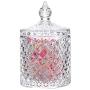 Onepine 300ml Glass Candy Chocolate Snack Jar, Crystal Glass Food Storage Jar with Lid