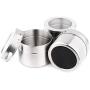 Seasoning Pot, Maserfaliw 6Pcs Portable Pepper Stainless Steel Spice Jars Magnetic Seasoning Pot Container, Recyclable, Suitable For Holiday Gifts In The Outing and Indoors.