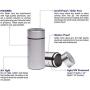 Galapagoz Smell Proof Container Stash Airtight Storage Jar Herb Aluminum Storage Sealed USA 2 Pcs