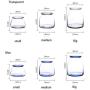 HOUSIYU Glass Jar, Tinted Transparent Glass Food Moisture-Proof Sealed Storage Tank, Suitable for Coffee Bean Tea Dried Fruit Grain, Transparent 500ml
