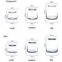 HOUSIYU Glass Jar, Tinted Transparent Glass Food Moisture-Proof Sealed Storage Tank, Suitable for Coffee Bean Tea Dried Fruit Grain, Blue 500ml HOUSIYU Glass Jar, Tinted Transparent Glass Food Moisture-Proof Sealed Storage Tank, Suitable for Coffee Bean Tea Dried Fruit Grain, Blue 500ml