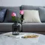 Hochwertige Chic Glasgraue Aufbewahrungsglas mit Deckel, skandinavischer nordischer Vogue Schreibtisch-Aufbewahrungsflaschen-Organizer, Blumenbehälter Dekor Aufbewahrungsgläser mit Deckeln