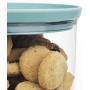 Brabantia Stackable Storage Jar with Lid, Glass Container, Box, Tub, Mint / Transparent, 110641