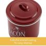 46948 Enamel on Steel Bacon Grease Can/Bacon Grease Container - 4 Inch, Red (Pack of 2)