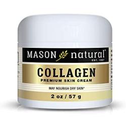 Mason Natural, Collagen Beauty Cream, Pear Scent, 2 Ounce Jar (Pack of 3), 100% Pure Collagen Anti-Aging Moisturizer, Promote Elasticity and Strength in Skin