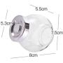 Clear Glass Candy Jar Set - 4 Pcs Small Cookie Container with Lid Tea Storage Pot (200 ML/6.83 OZ)
