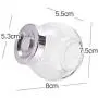 Clear Glass Candy Jar Set - 4 Pcs Small Cookie Container with Lid Tea Storage Pot (200 ML/6.83 OZ)