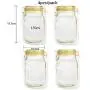 Kasuki Mason Jar Shaped Food Container Plastic Bag Portable Household Clear Zipper Sealed Zip-Lock Reclosable Storage Bag - (Color: 4 pcs)
