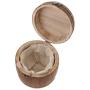 3Pcs 18x16cm Vintage Wood Barrel Tea Caddy Airtight Sealed Tea Leaves Tin Canister Kitchen Food Storage Jar Container