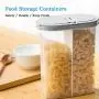 Cereal Storage Containers Dispenser Cookie Jar Plastic with Lids Airtight Bpa Free Large, Food Storage Containers for Kitchen Pantry Organization Canister Candy Bulk, 2.6L (Color : White)