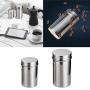 SM SunniMix Stainless Steel Seasoning Spice Box Tea Coffee Storage Container Cruet Jar, Multi-purpose Air Tight Stay Fresh Tin Pour/Sift Shaker - Small