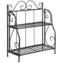 Ama-store 2-Tier Organizer Rack, Wire Basket Storage Container Countertop Shelf Kitchen Counter Spice Rack Jars Bottle Shelf Organizer Rack, Cosmetic Jars Bottles, Black