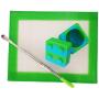 SZBS A Set Silicone Mat 9ml Container Cube Shape Container Wax Oil Container Concentrate Storage Containers Wax Silicone Jar With a Metal Rod (Random Color)