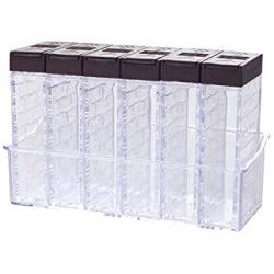 Kitchen Seasoning Boxes Bottles Jars Plastic Spice Lid Storage Organizer Sugar Pepper Layers Box Home Organization Accessories,Brown