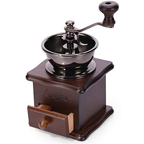 ZHCSS Manual Coffee Grinder with Storage Jar Soft Brush Conical Ceramic Burr Quiet and Portable, Ceramic Grinding core (Send Brush)