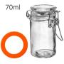 Argon Tableware Silicone Seals Rings for Glass Storage Jars - 42mm - for 70ml Spice Jar - Orange - Pack of 6