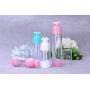 3Pcs Portable Empty Refillable Plastic Airless Pump Bottles Cosmetic Makeup Cream Lotion Toner Toiletries Liquid Sample Packing Storage Containers Vial Jar Pots(Pink-50ml/1.7oz)