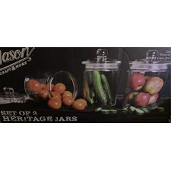 Mason Craft & More 3 Piece Heritage Jar Set