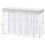 Ensemble de 6 Pots à Épices/Boîtes de Condiments de Cuisine, Bouteilles Transparentes pour Stockage de Sel, Poivre, Cumin, etc. Blanc Ensemble de 6 Pots à Épices/Boîtes de Condiments de Cuisine, Bouteilles Transparentes pour Stockage de Sel, Poivre, Cumin, etc. Blanc